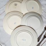 Flat plates in earthenware