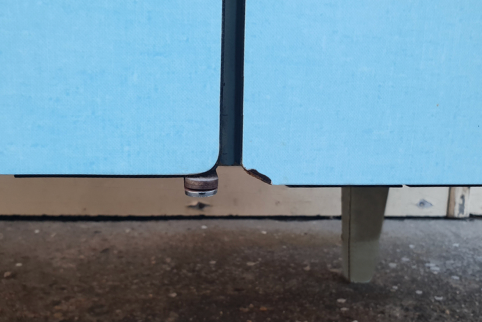 Formica buffet SIF, 3 doors, blue, vintage, years 50