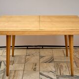 Table à manger extensible en frêne du milieu du siècle