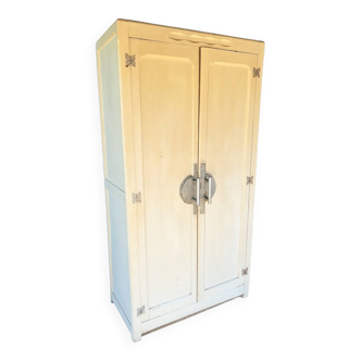 Large vintage wooden storage cabinet from the 1940s-50s – country style