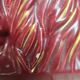 Vintage sculpture of mare and foal signed Jean – red ceramic and gilding.
