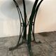 Garden table, wrought iron outdoor pedestal table