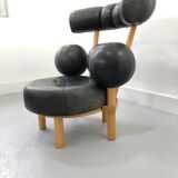 Fauteuil en cuir par Peter Opsvik pour Stokke, Norvège