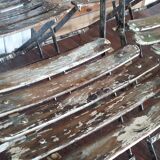 Set of 8 folding bistro / garden chairs fermob 1950