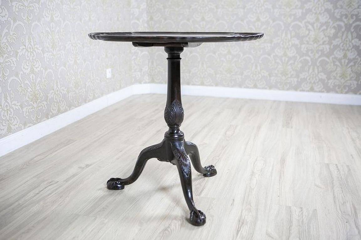 English Walnut Side Table with Tilted Top, 1890s