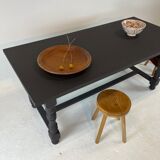 Matte black farmhouse table