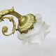 2 19th Century Gilt Bronze Wall Sconces with Molded Glass Globes in the Shape of