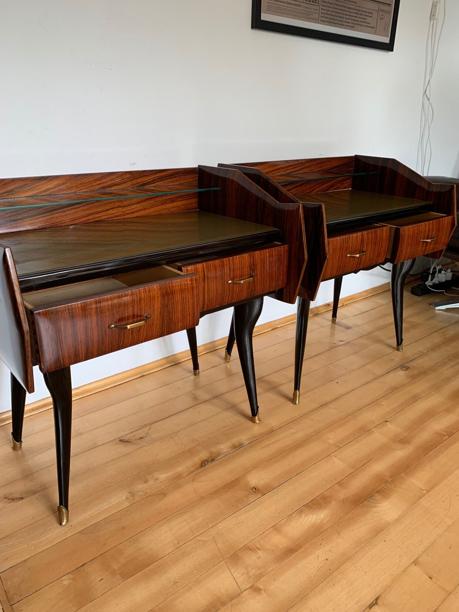 Pair of bedside tables by Paolo Buffa, Italy, 1950s