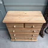 Renovated English pine chest of drawers