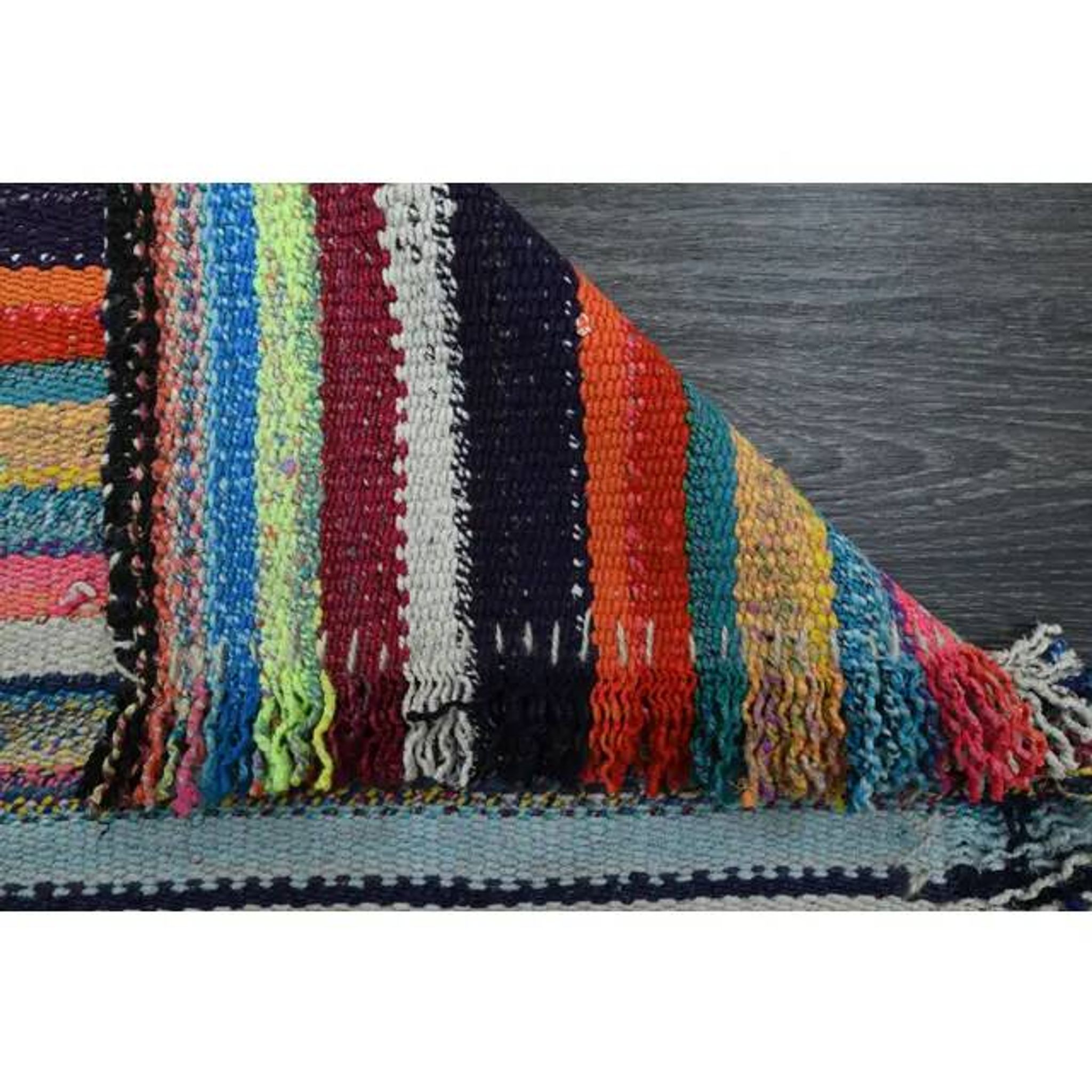 Vintage Turkish Oushak Handmade Wool & Cotton Runner Rug 46x523