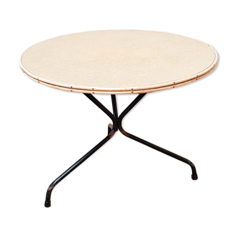 Rattan tripod coffee table