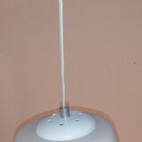 Set of 2 space age ''half sphere'' pendant lights in opaline vintage 1960