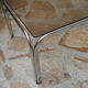 COFFEE TABLE 1970 PIETEMENT CHROME TOP GLASS SMOKE BROWN