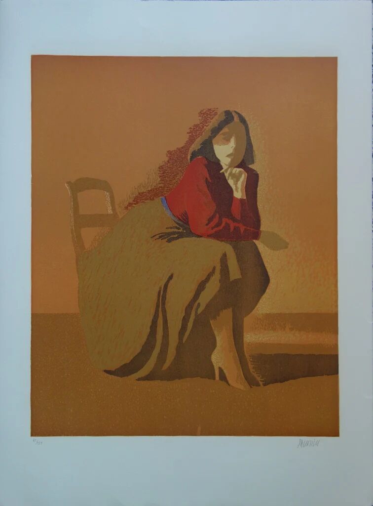 Gilles Sacksick: Beautiful Romanian Woman, original signed lithograph