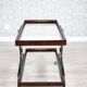 Vintage Side Table in Dark Brown Beech, 1950s