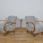 Model 410 armchairs by Jindřich Halabala for Up Závody, 1930s, set of 2