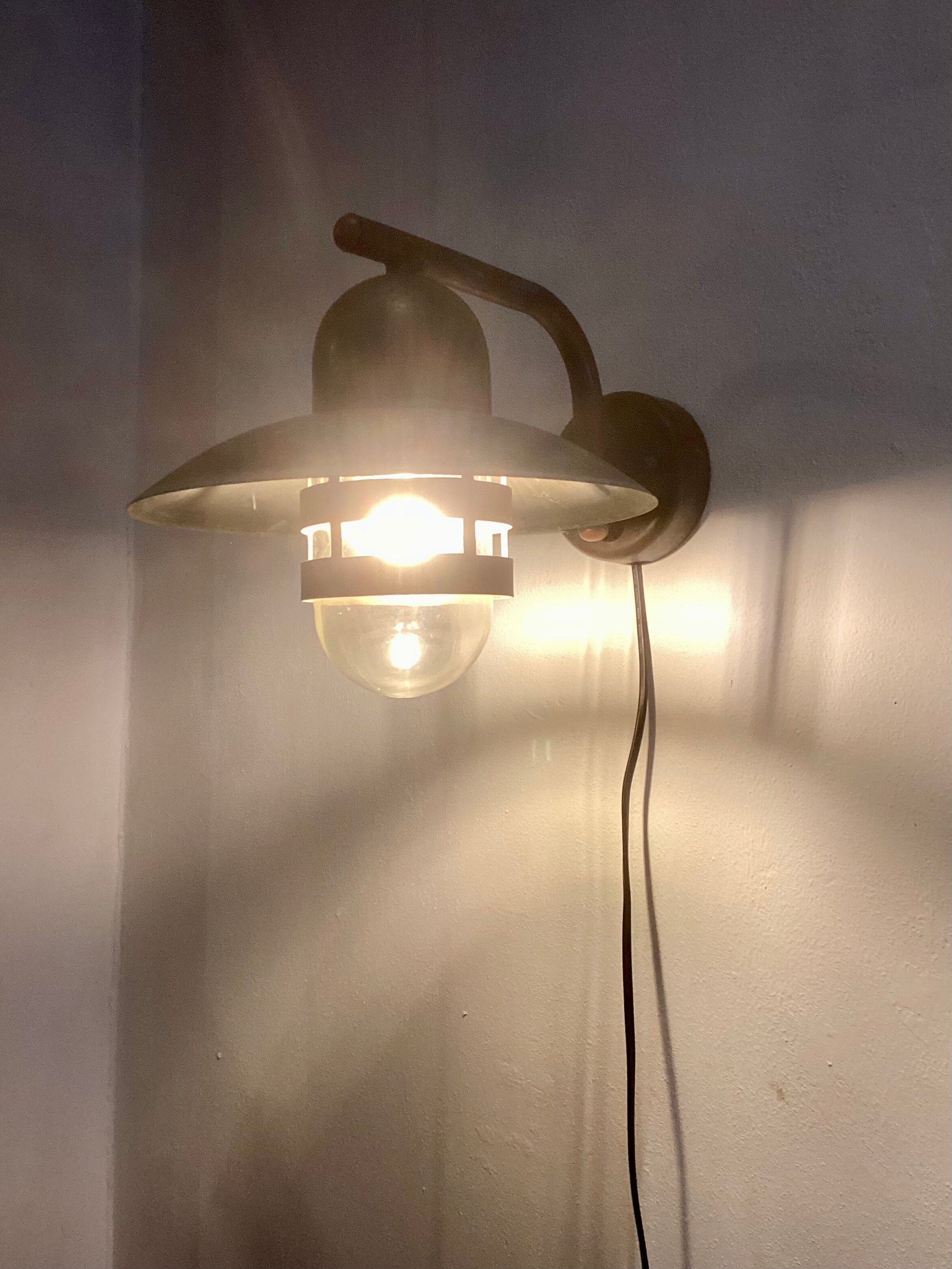 Garden wall lamp light, Scandinavian design Copper