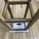 Vintage oak stool 260351