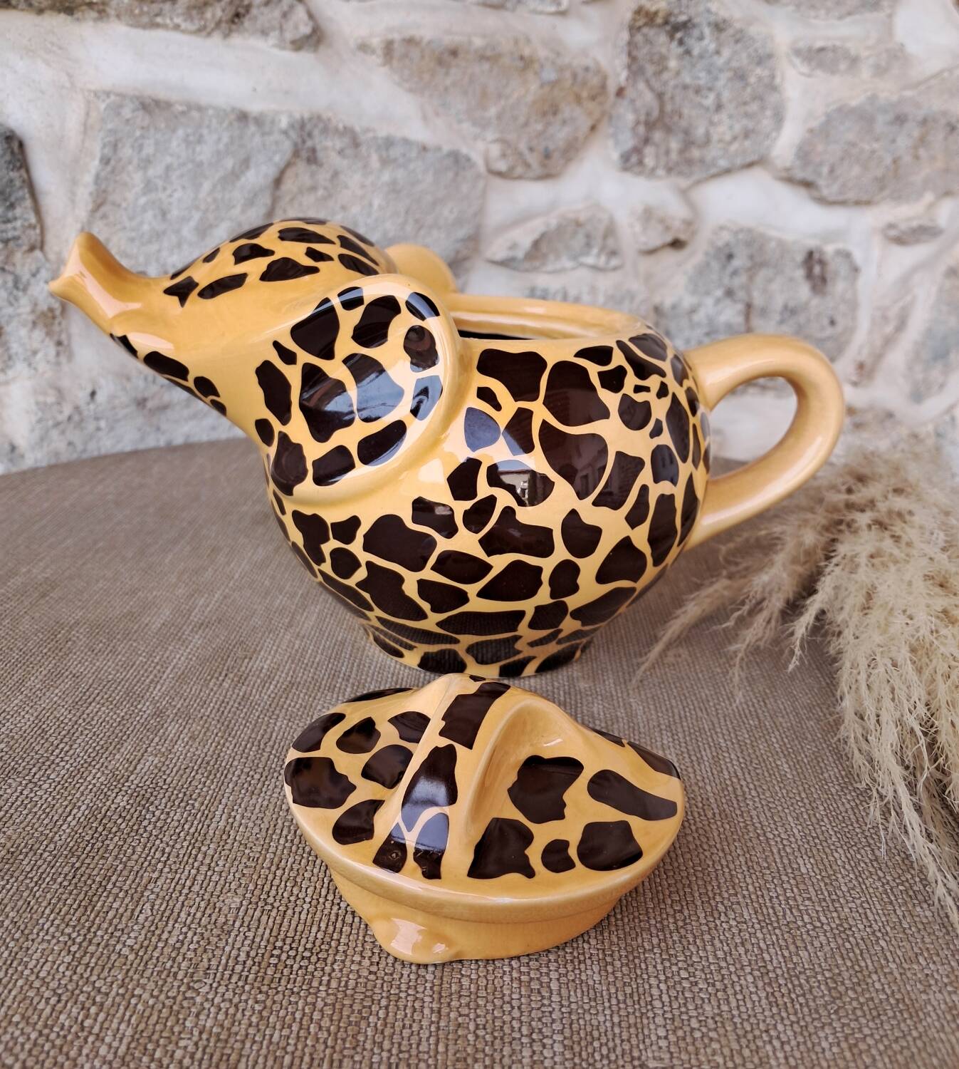 Théière Éléphant motif girafe