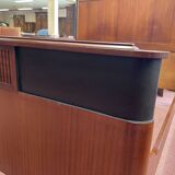 Art deco bedside table in mahogany and marble top