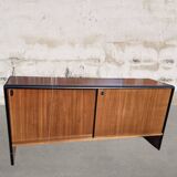 Vintage sideboard with sliding doors from the 60s