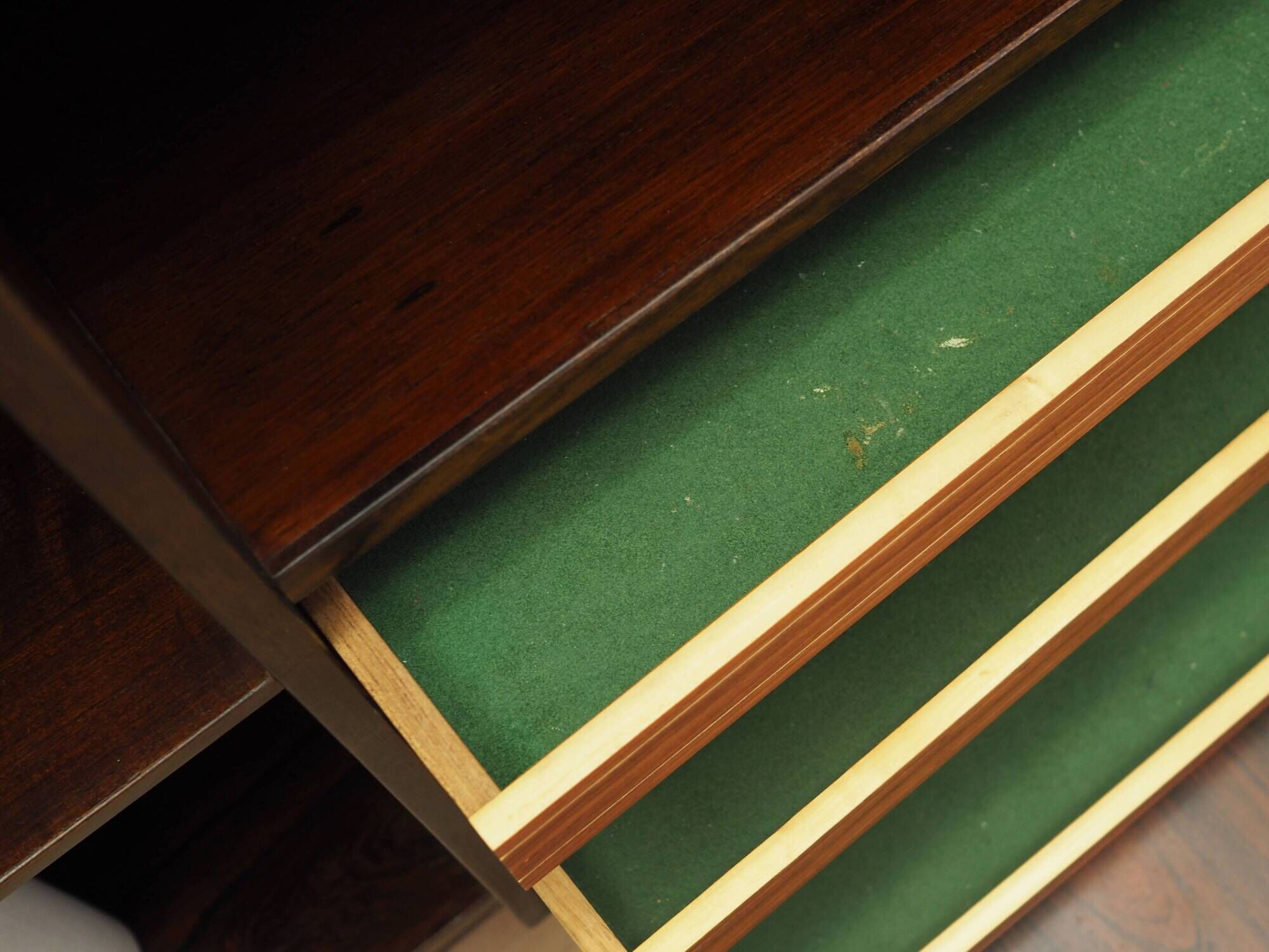 Bookcase with bar cabinet, rosewood veneer, Denmark, 1970s