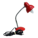 Red flexible metal desk lamp from the 60s