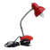 Red flexible metal desk lamp from the 60s