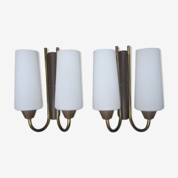 Pair  of wall light double year 60