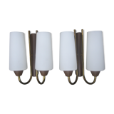 Pair  of wall light double year 60