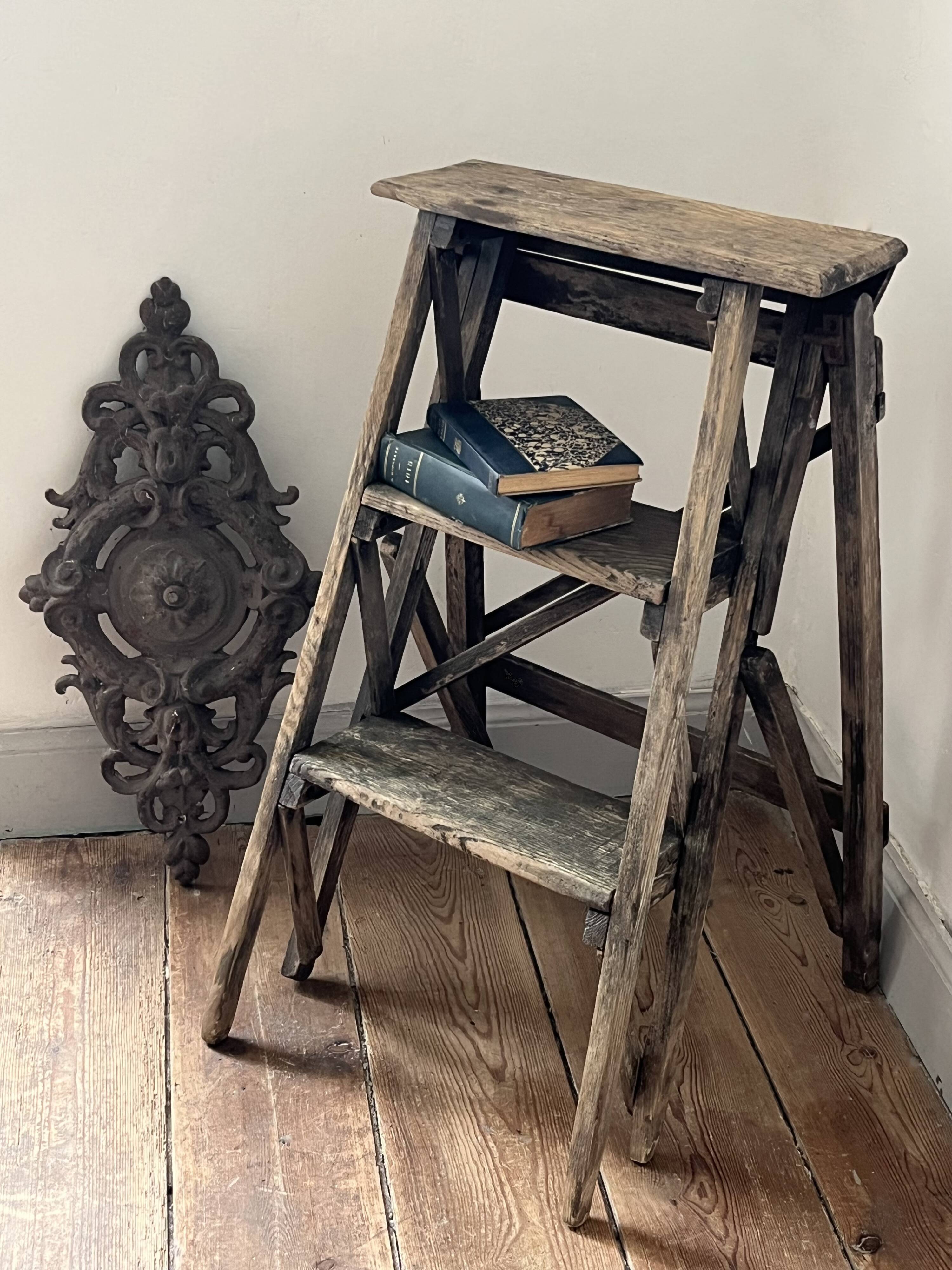Old step ladder, decoration