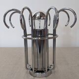 Lampe moderniste Space age en métal chromé, années 60-70