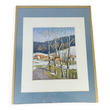 Tableau pastel Roger Elger Franche Comté