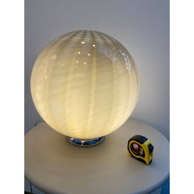 Italian Table Lamp Murano Glass by SimoEng in Light Brown