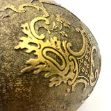 Crystal and copper shuttle cup Léon Ledru Val Saint Lambert