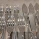 6 fish cutlery pieces, 12 pieces, silver-plated metal, Christofle silversmith, Perles