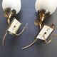 Pair of Art Deco wall sconces from the 1960s.