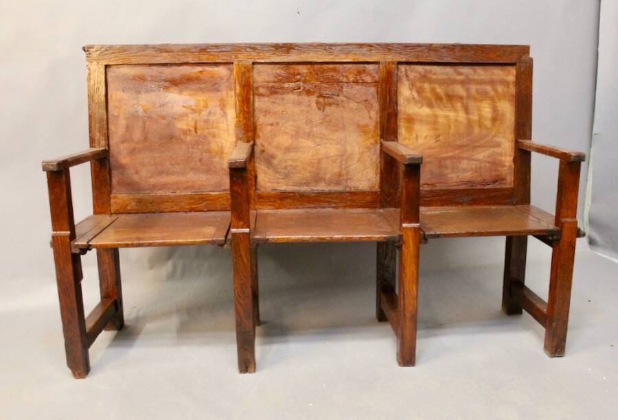 3 Seater Oak Church Bench
