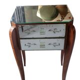 Art Deco mirrored bedside table