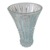Moulded pressed glass vase