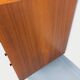 Vintage teak secretary bookcase with storage chest.