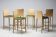 Set of six beech bar stools "Anna" by Crassevig, Italy, 1990s.