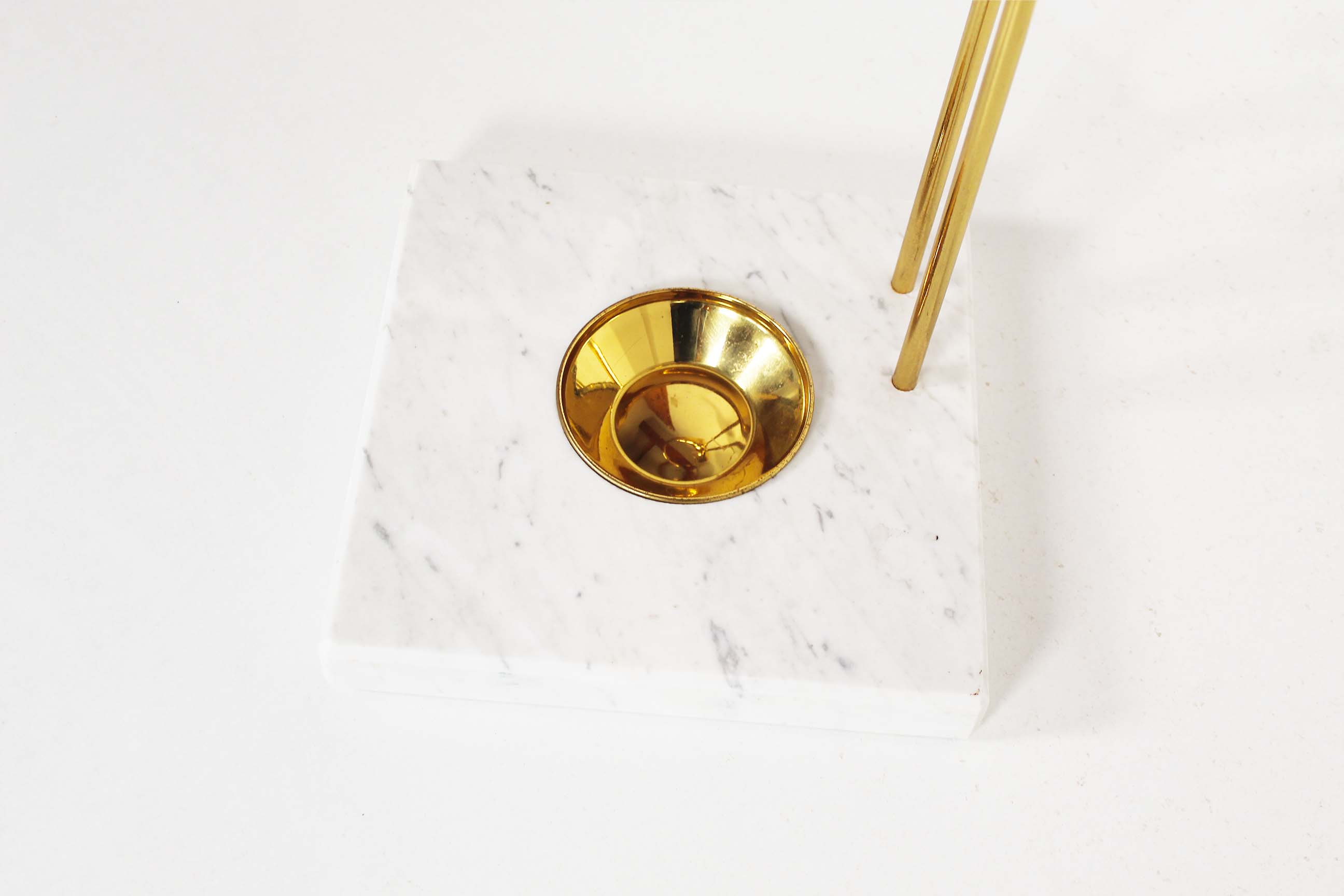 Hollywood Regency Brass & Marmble Umbrella stand