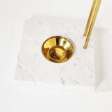 Hollywood Regency Brass & Marmble Umbrella stand