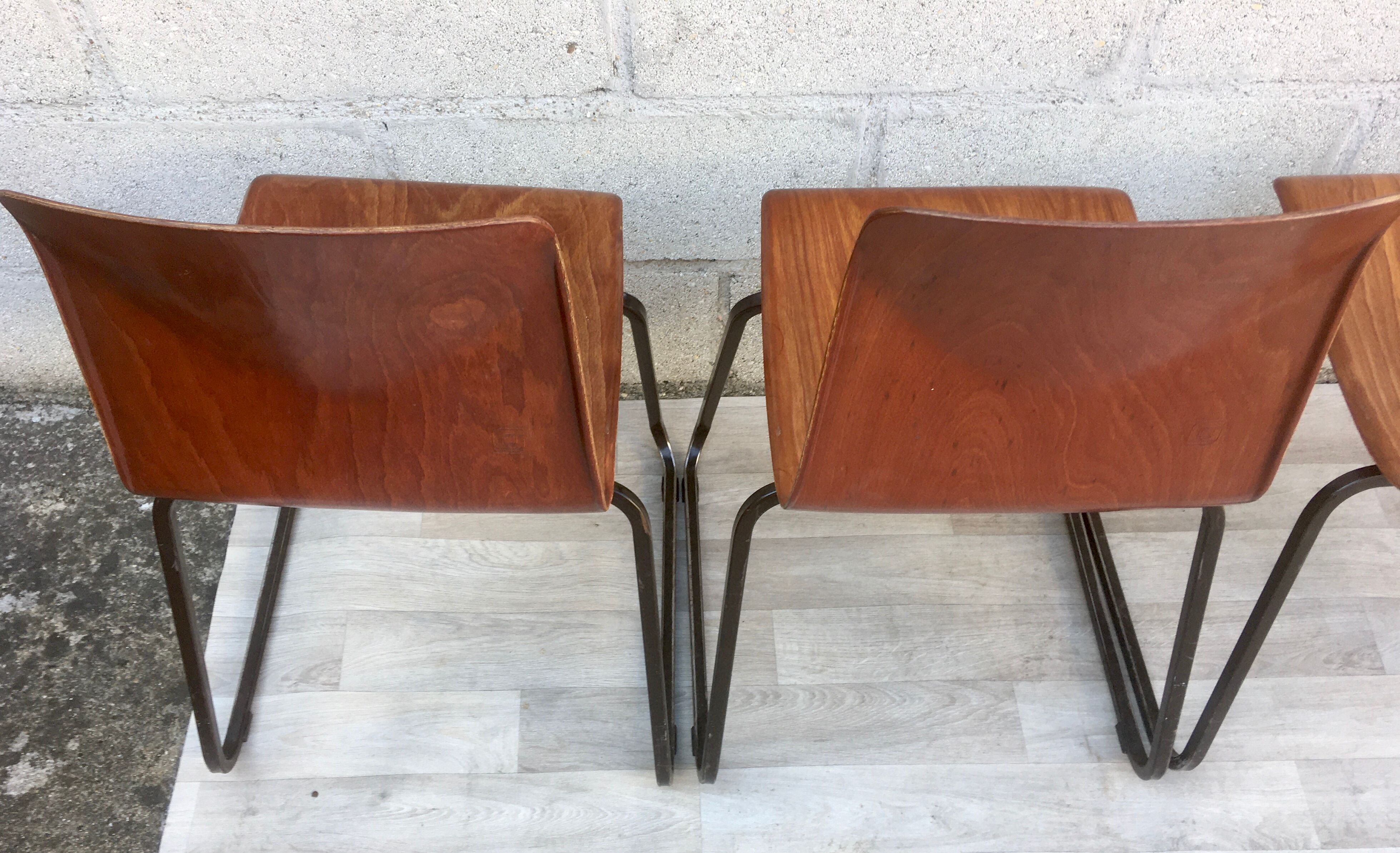 Set of 4 chairs Galvanitas S23 oak