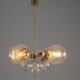 Glass and brass chandelier, Jaroslav Bejvl, 1970s, Czechoslovakia