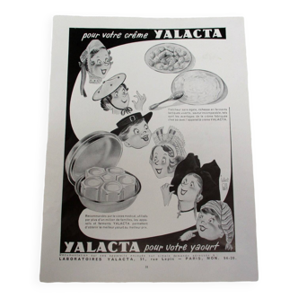 Publicité ancienne « Yalacta »  et « fleurs de Hollande » des années 50