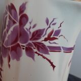 Toilet pitcher / pitcher / vase model Pauline de Moulin des Loups, faience decoration with red rose