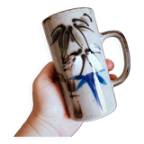 Grandes tasses en gré artisanal vintage