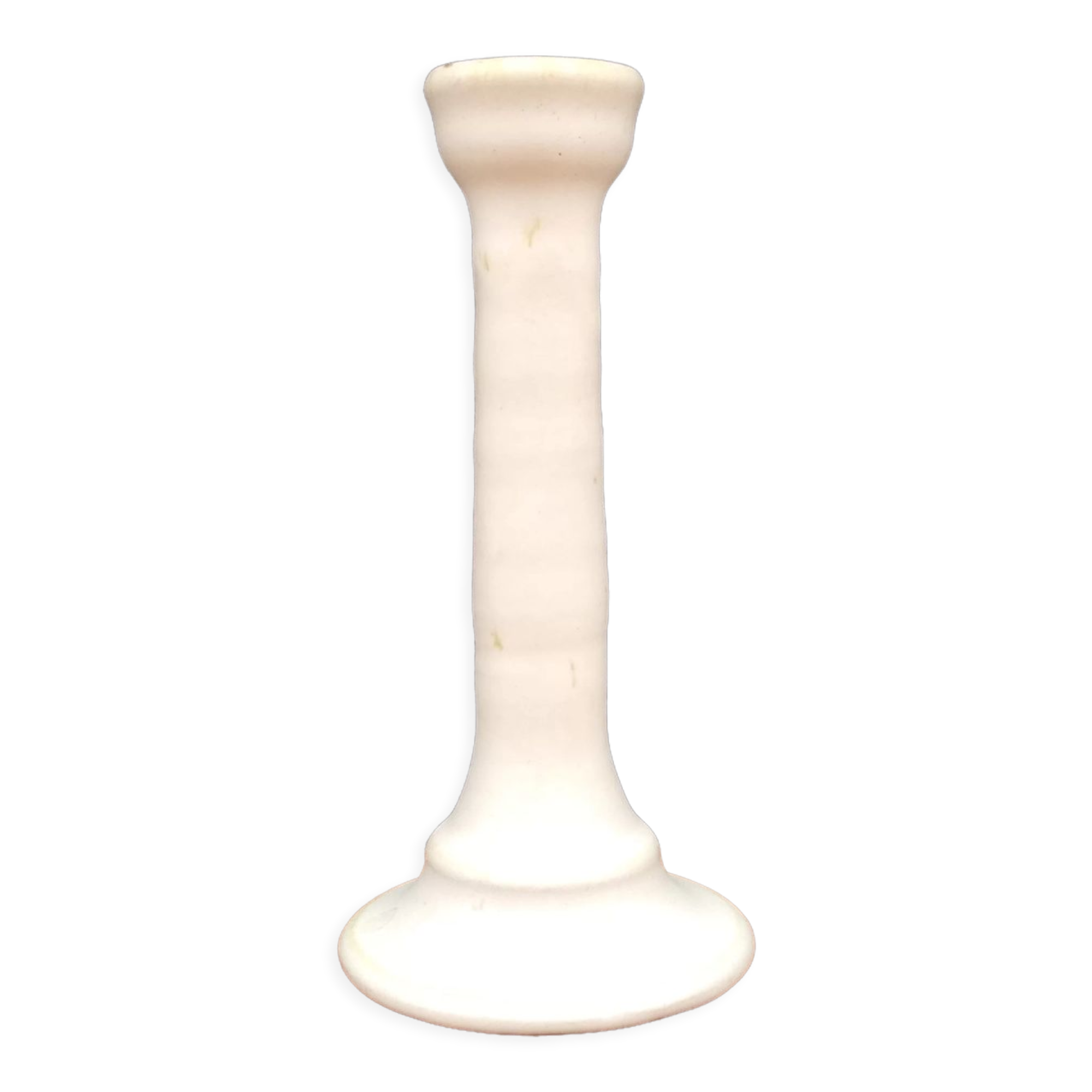 White terracotta candle holder